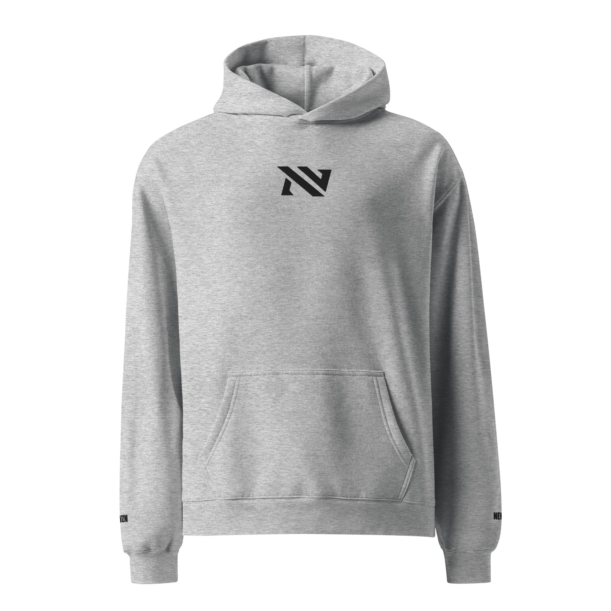 NEW VIZION GRAPHIC PRINT GREY HOODIE